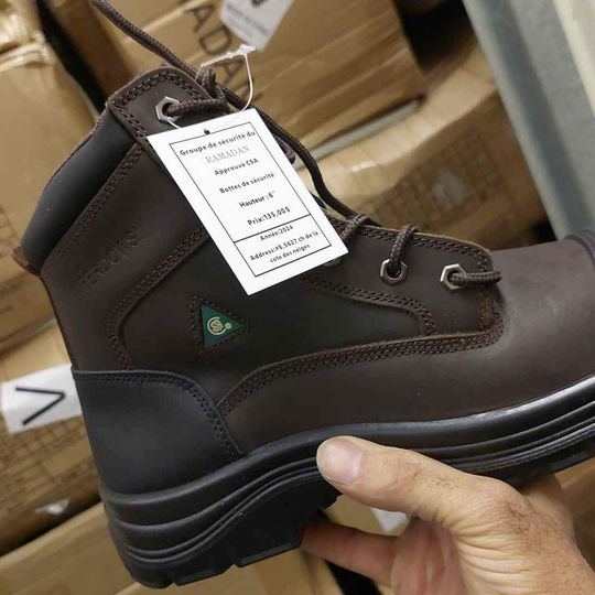 6'' Botte de Securite/CSA/Logo vert/Cap D'acier/ safety boot/ metal toe/Oil Resistant