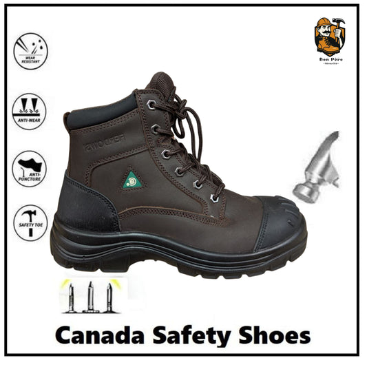 6'' Botte de Securite/CSA/Logo vert/Cap D'acier/ safety boot/ metal toe/Oil Resistant